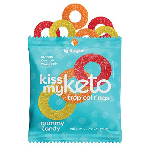 Dulce De Gomita, Kiss My Keto Candy Anillos Tropicales Paque