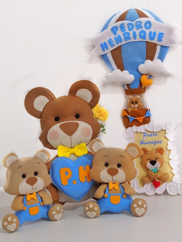 Imagem 1 de 5 de Kit Para Quarto Do Bebê Em Feltro