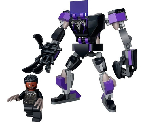 Imagem 3 de 7 de Lego Marvel - Armadura Robô Do Pantera Negra 124 Peças