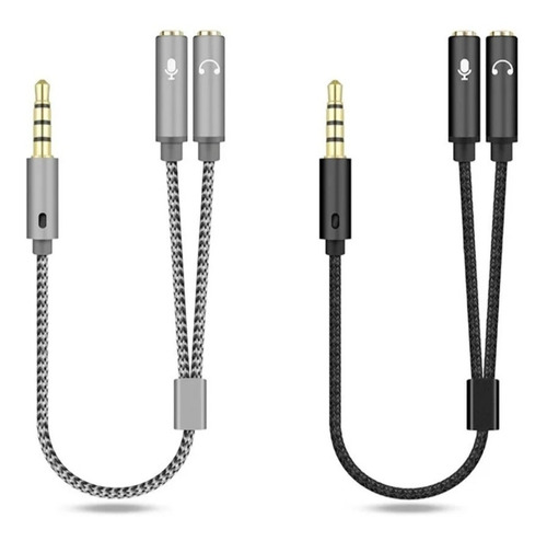 Adaptador P2/p3 Para Fone E Microfone Xbox One Ps4 Notebook 