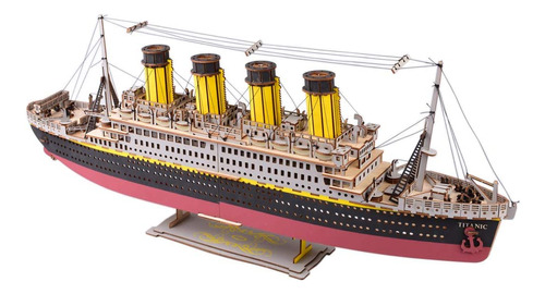 Tamaño Grande Titanic Modelo 3d Rompecabezas De Madera...