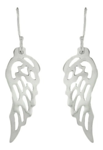 Imagen 1 de 4 de Aretes Largos De Ala Plata 925