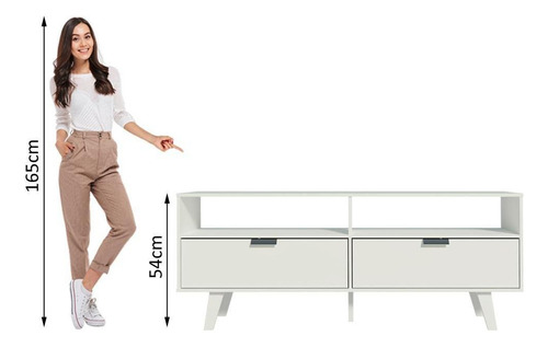 Soporte para TV Madesa Oslo de hasta 55 pulgadas con 2 puertas, color blanco