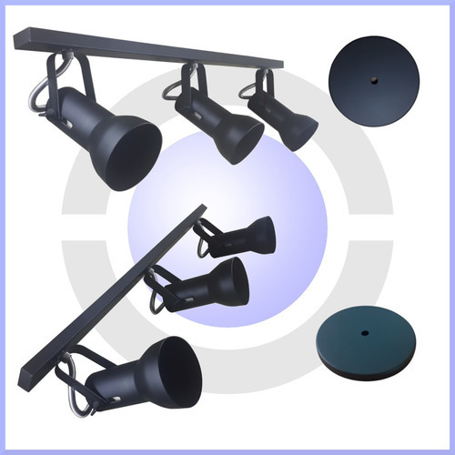 Barra Com Spot Direcionável Preto Branco Escova 60 Cm - Soft 110v/220v