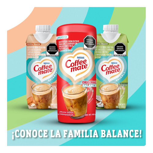 Coffee Mate Balance Líquido Coco Reducido En Azúcar 330ml