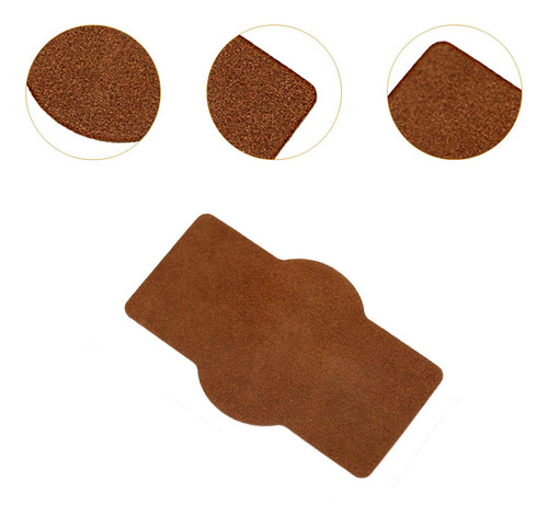 Erhu Pad Antislip Pad Cómoda Suave Pu Cuero Mat B Marrón