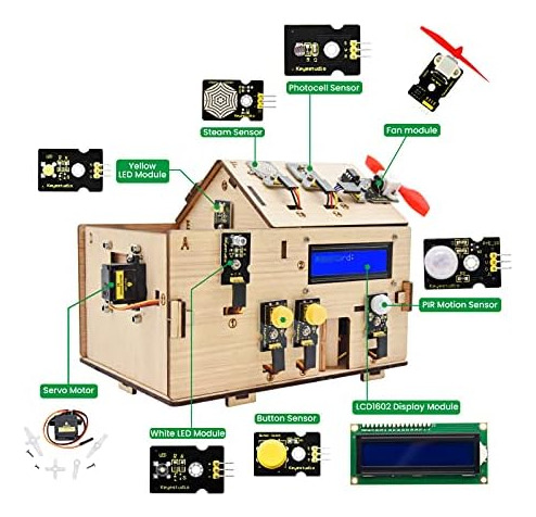 Keyestudio Smart Home Starter Kit Para Arduino Para Uno R3,