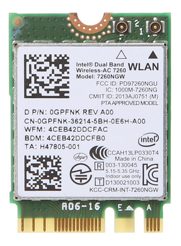 Intel Wireless-ac 7260 7260ngw Ngff M.2 Bluetooth