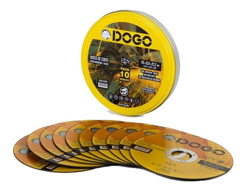 Disco Corte Dogo 115 X 0,8 Mm X 10 Unidades Lata Amoladora
