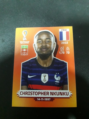 Mundial Qatar 2022. Figurita N° Fra19 Christopher Nkunku!!!!