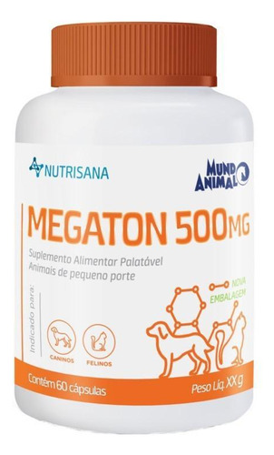 Megaton 500mg Suplemento Alimentar 60 Comprimidos 30g