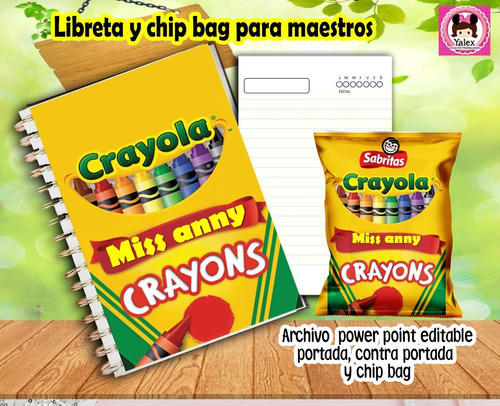 Kit Imprimible Dia Del Maestro Libreta Chips Bag Editable