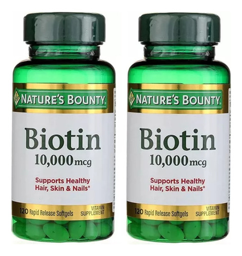 2 Biotina 10000 Mcg Cabello Uñas - Unidad a $652