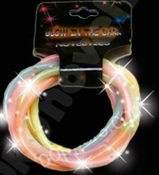 Pulseras Fluorescente Brillan Obscuridad Luz Negra Fiesta 9p