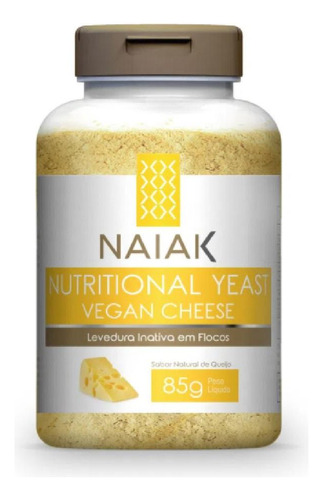 Nutritional Yeast Vegan Cheese Queijo 85g, Naiak, Full