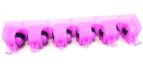 Imagen 3 de 7 de Organizador Soporte Porta Escobas Con 6 Ganchos Para Colgar