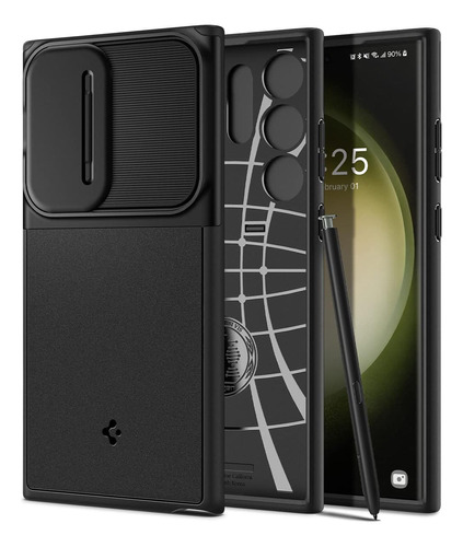 Funda Spigen Optik Armor Para Galaxy S23 Ultra Negro