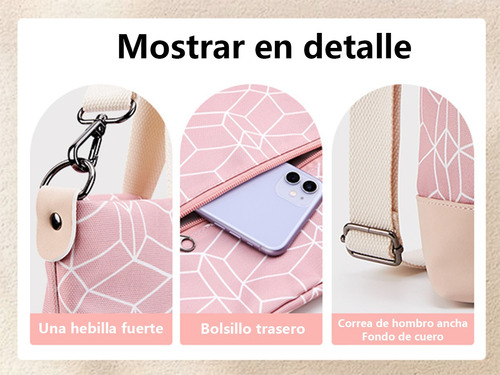 Bolso De Moda Lona Cercanías Alta Capacidad Para Mujer Color Black Two
