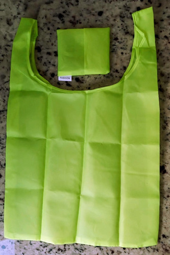 Imagen 6 de 9 de Bolso Ecológico Plegable Nailon Para Compras Varios Colores