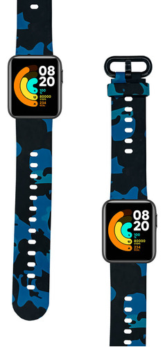 Correa Compatible Xiaomi Mi Watch Lite Camuflado Azul