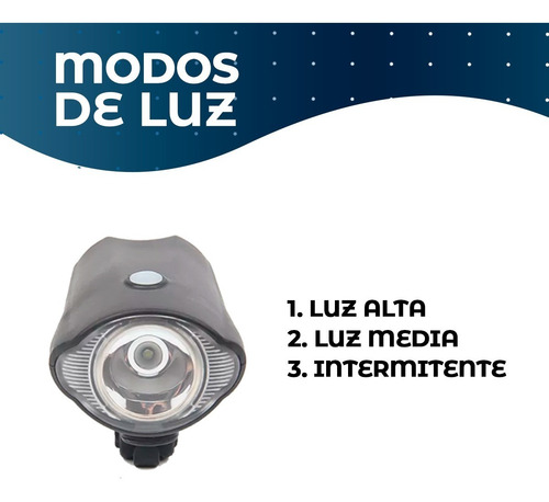 Luz Led Delantera Frontal Para Bici Seguridad Recargable Usb
