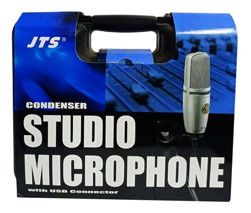 Micrófono Condensador Para Estudio Usb Js-1usb Jts - Mihaba Color Gris