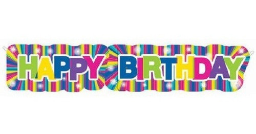 Banner Happy Birthday Gigante Multicolor 1,35mts