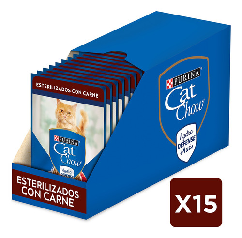 Pack Cat Chow® Esterilizados Carne 85 Gr