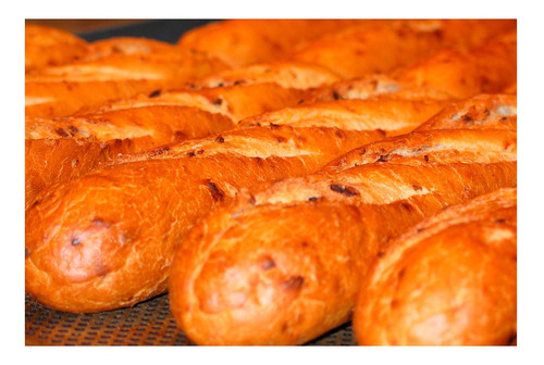 Vinilo 50x75cm Pan Panaderia Miga Gastronomia Flauta P4