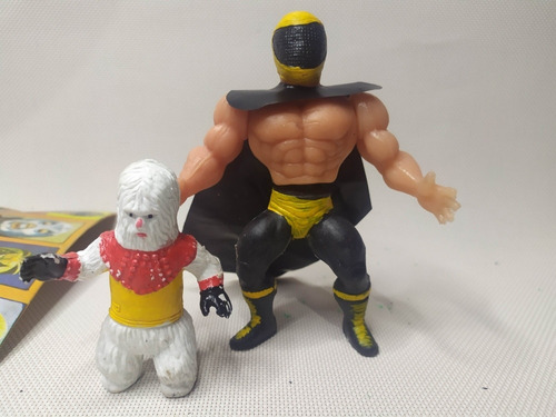 Juguete Mexicano Antiguo Set Luchadores Mexicanos