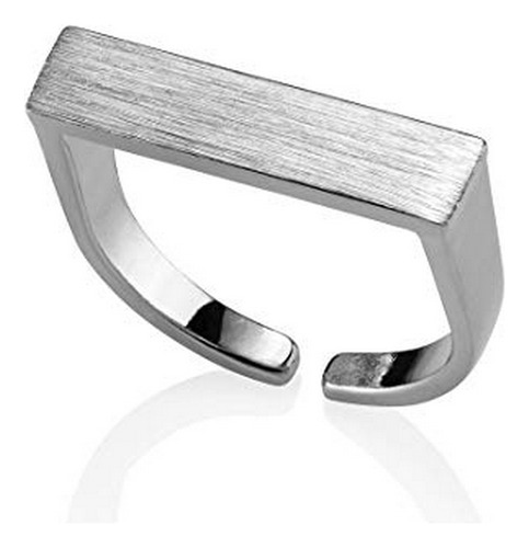 Anillos - Namana Plain Bar Ring For Women. Open Ring With A