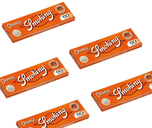 Combo 5 Cajitas Rolling Papers Cueros Smoking Orange #8