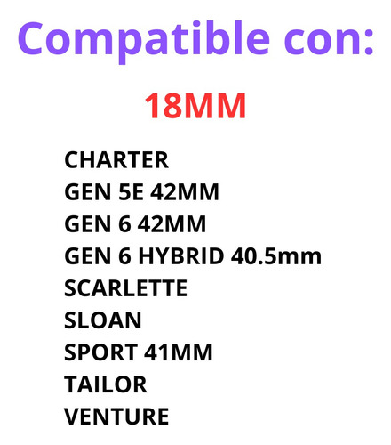 Correa De Canva Lona Compatible Con Fossil Gen 5e 42mm 18mm
