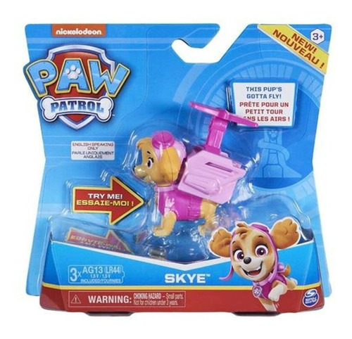 Paw Patrol Figura Con Mochila Rescate Frases Ingles Orig. 