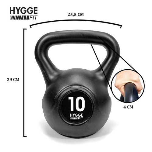 Imagen 5 de 10 de Pesa Rusa Kettlebell Importada 10 Kg Gym Fitness Crossfit