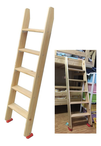 Escalera Para Litera Madera 5 Peldaño 59  Colgante Soporte