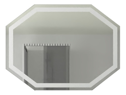 Espejo Hexagonal Mizu, Gris, Con Luz Led