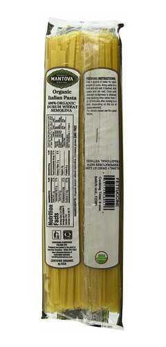 Mantua Italiana Orgánica Fettucini Pasta - 100% De Sémola De