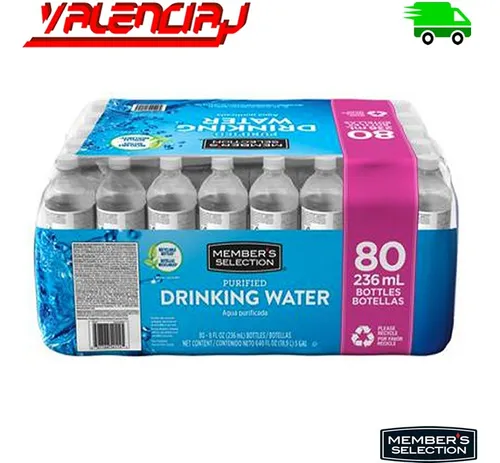 Agua Purificada Sin Gas 236ml X 80 Members