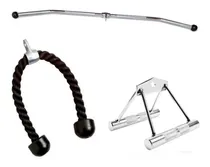 Comprar Combo Accesorios Para Polea Soga Tricep Estribos Dorsalera