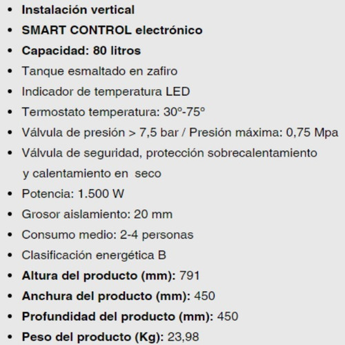 Imagen 5 de 7 de Termo Eléctrico 80 Litros Teka