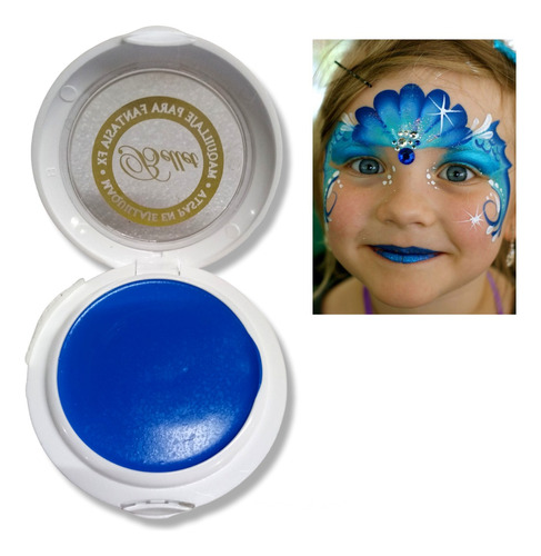 Bellet Maquillaje Azul Claro Pasta Pinta Caritas Halloween