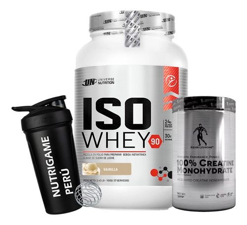 Pack Iso Whey 90 1.1kg + Creatina Kevin Levrone 500gr