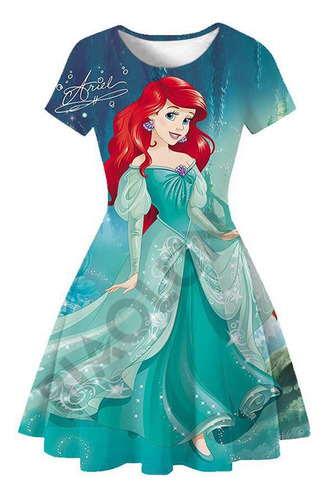 Vestido Ariel De Princesa Sirenita Para Niña