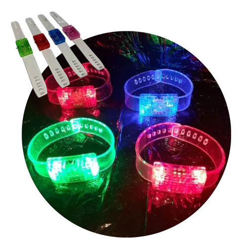 Pulsera Audioritmica C/led X 25 Luminosas Prende Con Música