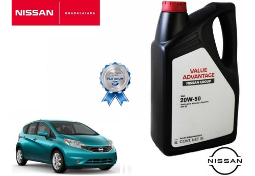 5l Aceite Nissan Mineral Value Advantage 20w50 Note 2013