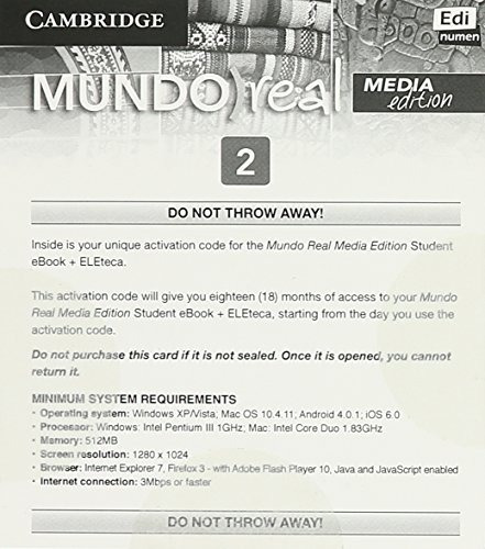 Mundo Real Media Edition Level 2 Ebook For Student Plus Elet