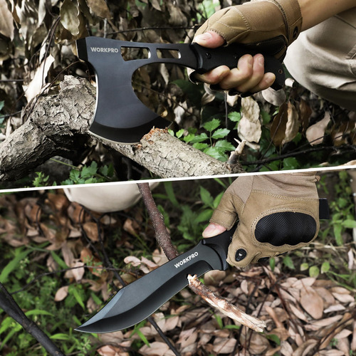 Hacha Táctica Plegable Workpro Juego Combinado De Cuchillo D