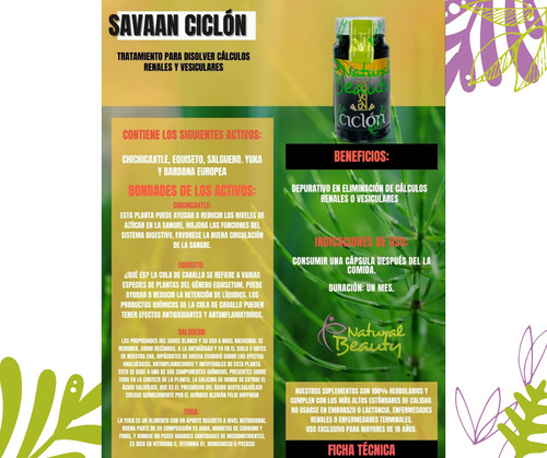 Savaan Ciclón | Elimina Cálculos Renales Y Vesiculares