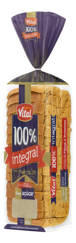 Pão Integral Zero Lactose Zero Açúcar Vital Pacote 400g